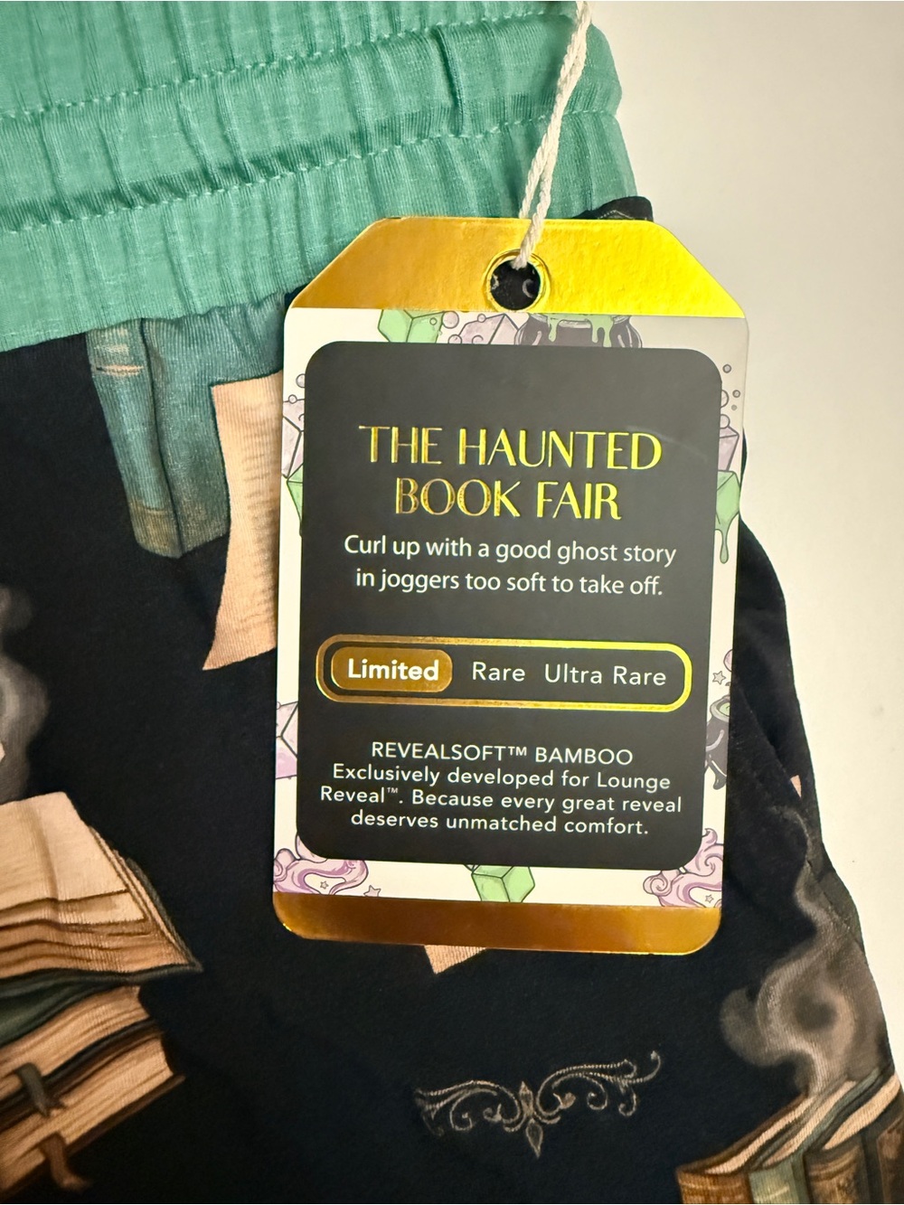 Bomb Party 2026 Haunted Book Fair Lounge Joggers in Black & Green - Large - Picture 3 of 7